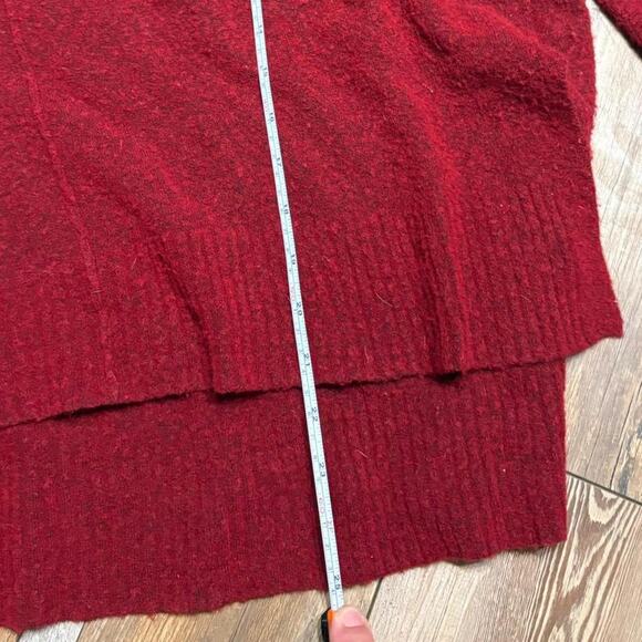 Red turtleneck sweater |Knit Wool blend Sweater | Y2K Preppy - Picture 5 of 6
